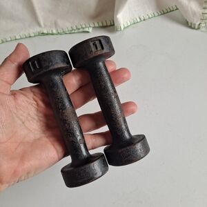 Vintage Cast Iron Hand Weights